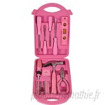 Petit Outil en rose avec mallette dans rose–Compact Rose Mallette à outils pour les femmes  B0711LTB46